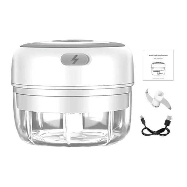 Hachoir électrique USB multifonction | Compact, rechargeable et silencieux pour Ail, légumes, viandes