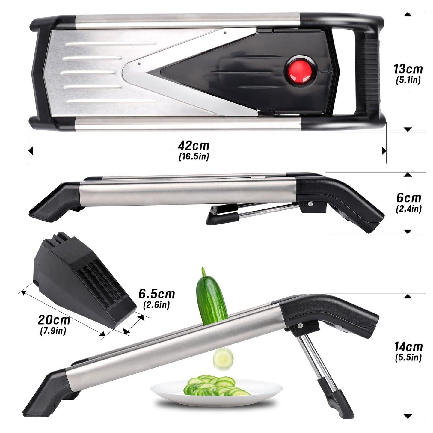 Coupe-Légumes Multifonction en Acier Inoxydable – Édition Premium 5 Lames