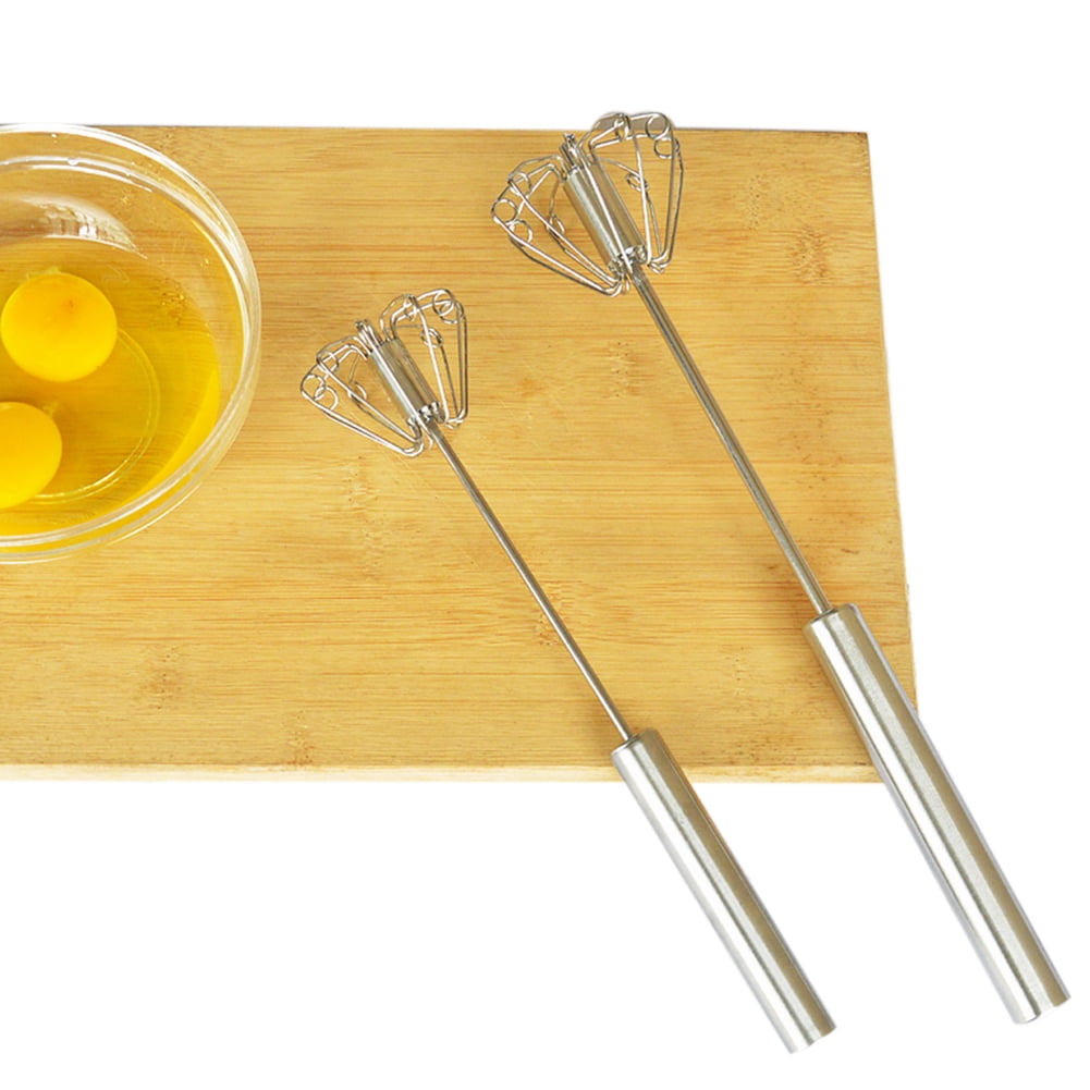 Fouet semi-automatique en acier inox | Pour œufs, crème & sauces aérées