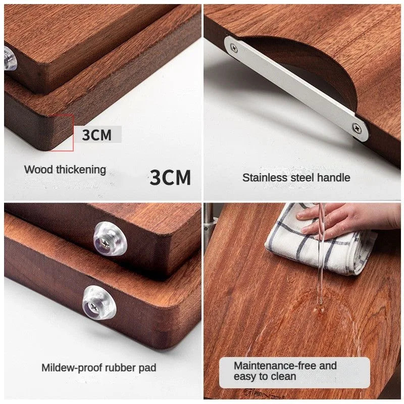Planche de Cuisine Premium en Bois d’Ébène | Naturelle, Durable & Hygiénique | Finition Sans Traitement