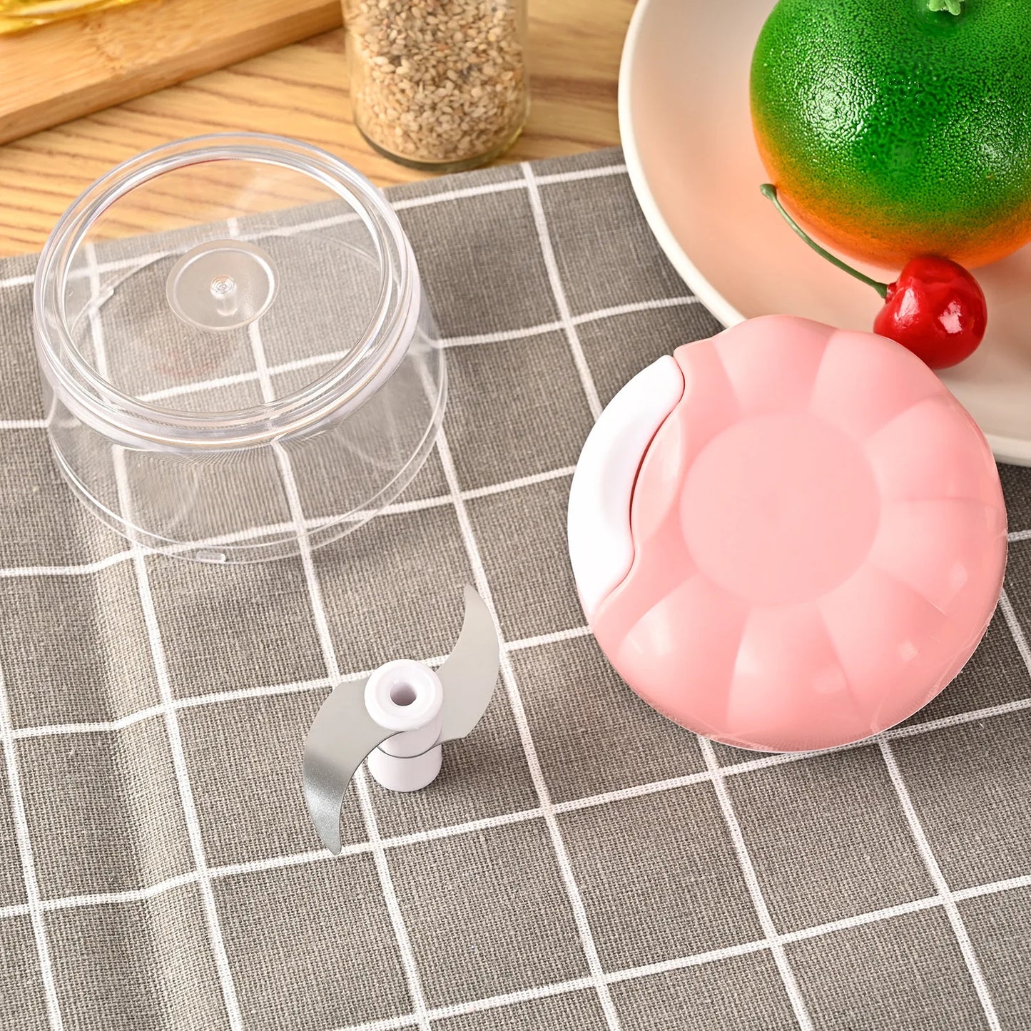 Presse-Ail & Purée Manuel Compact | Design Rose | Idéal Ail & Pommes de Terre