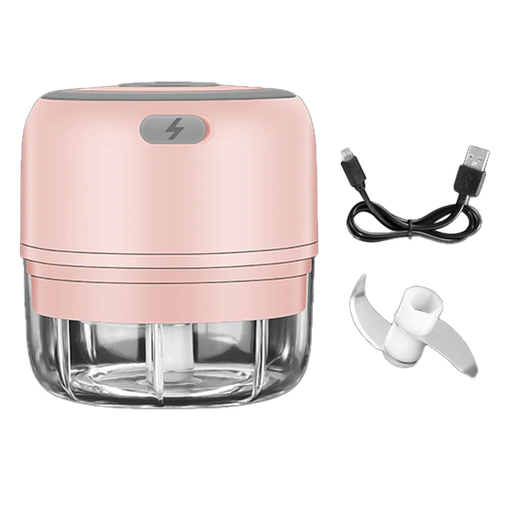 Hachoir électrique USB multifonction | Compact, rechargeable et silencieux pour Ail, légumes, viandes