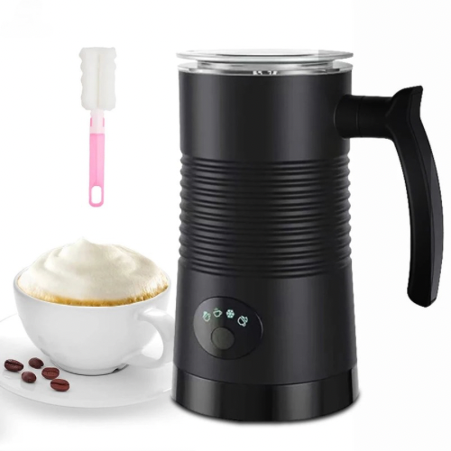 Mousseur à Lait Électrique 4-en-1 – Mousse Chaude & Froide | Pour Cappuccino, Latte & Chocolat Chaud