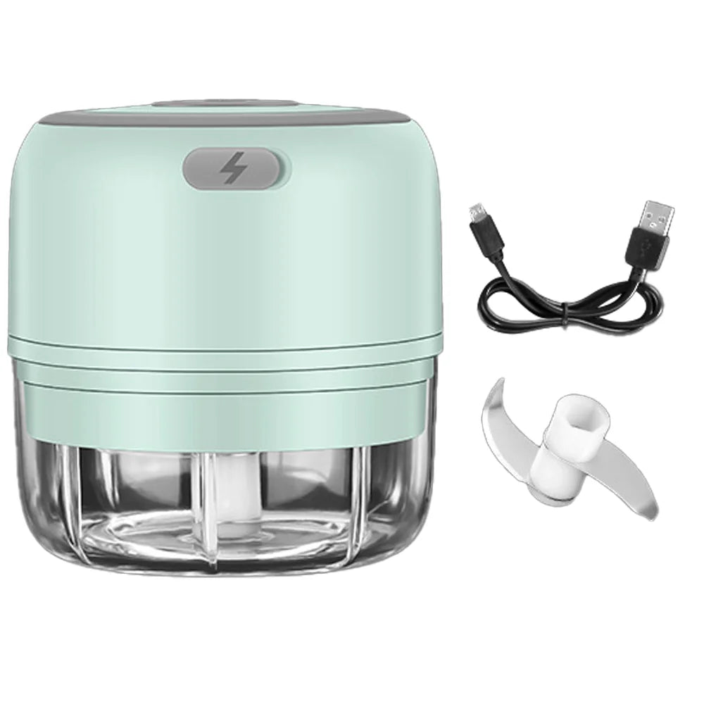Hachoir électrique USB multifonction | Compact, rechargeable et silencieux pour Ail, légumes, viandes
