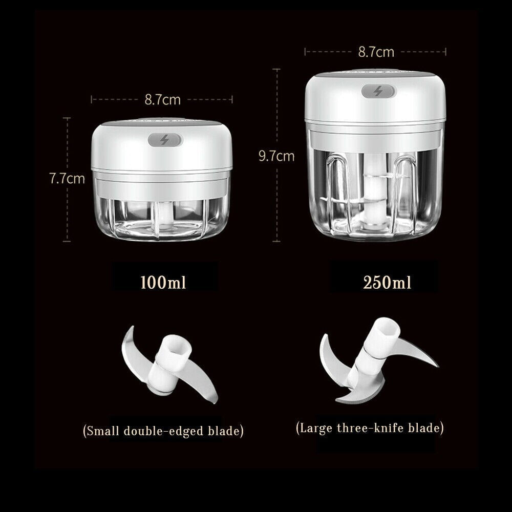 Hachoir électrique USB multifonction | Compact, rechargeable et silencieux pour Ail, légumes, viandes