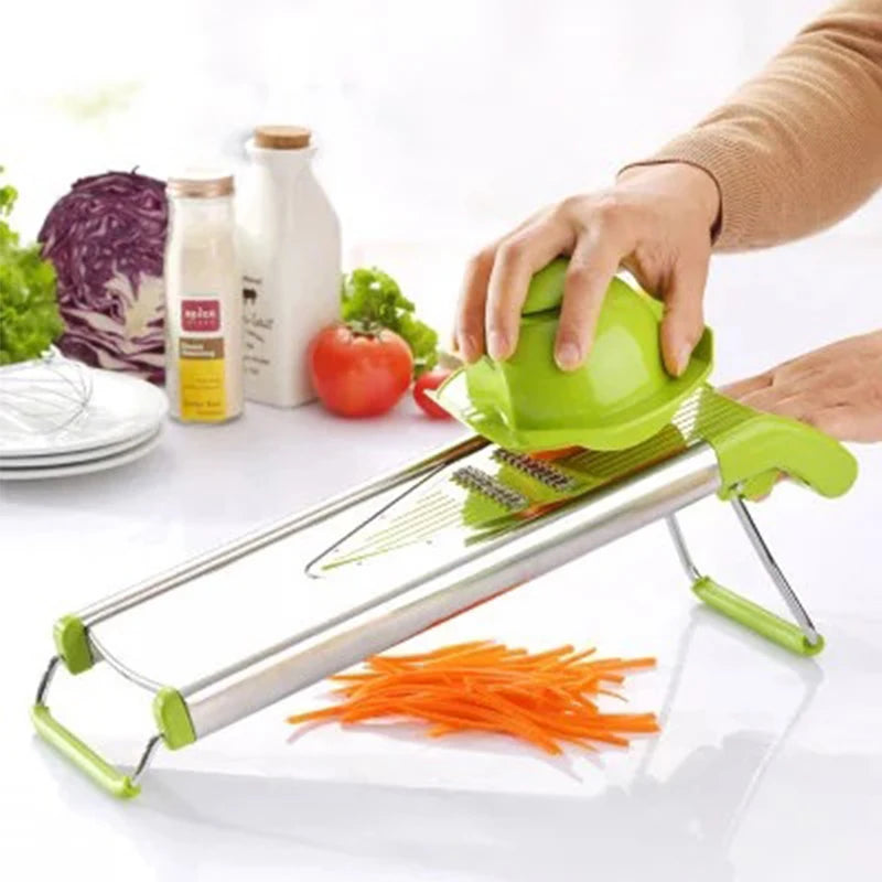 Coupe-Légumes Multifonction en Acier Inoxydable – Édition Premium 5 Lames