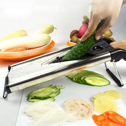 Coupe-Légumes Multifonction en Acier Inoxydable – Édition Premium 5 Lames