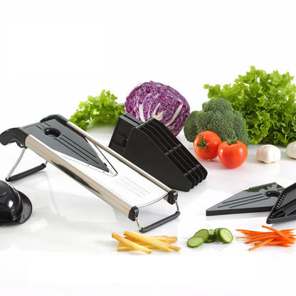 Coupe-Légumes Multifonction en Acier Inoxydable – Édition Premium 5 Lames