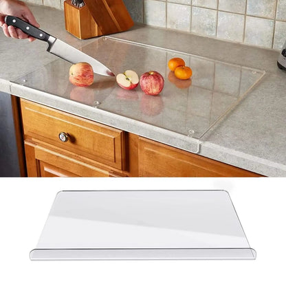 Planche à Découper Transparente en Acrylique | Antidérapante avec Rebord – Protection Élégante pour Plan de Travail