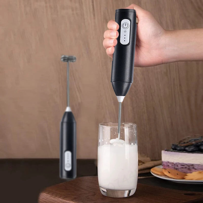Mousseur à Lait Électrique Sans Fil | Recharge USB-C, Café Crémeux