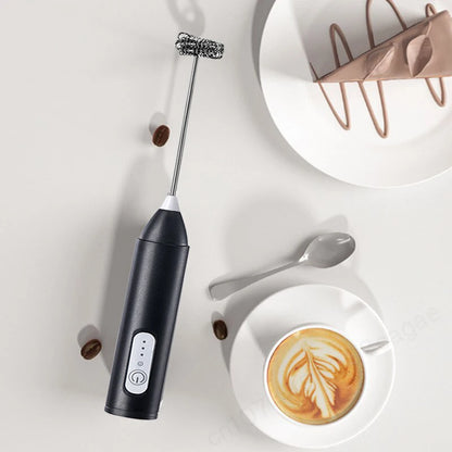 Mousseur à Lait Électrique Sans Fil | Recharge USB-C, Café Crémeux