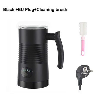 Mousseur à Lait Électrique 4-en-1 – Mousse Chaude & Froide | Pour Cappuccino, Latte & Chocolat Chaud