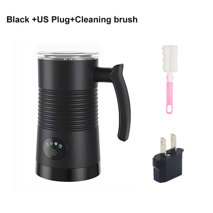 Mousseur à Lait Électrique 4-en-1 – Mousse Chaude & Froide | Pour Cappuccino, Latte & Chocolat Chaud
