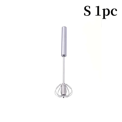 Fouet semi-automatique en acier inox | Pour œufs, crème & sauces aérées