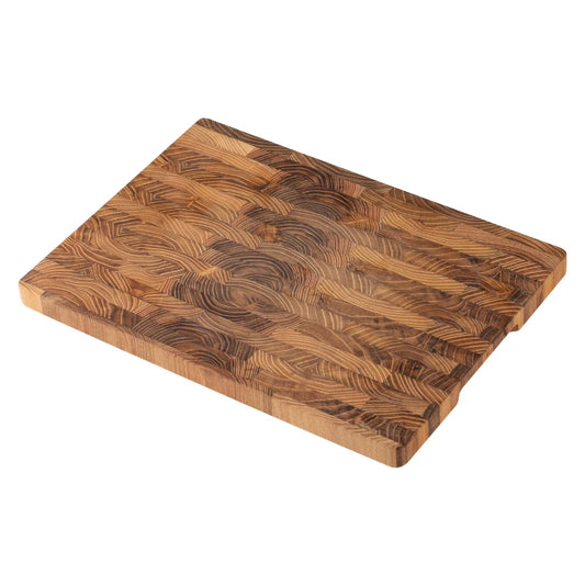Planche de Découpe Haut de Gamme en Teck | Double Face & Ultra Résistante | Format XL 42x30 cm