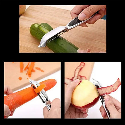 Éplucheur & Râpe Inox Multi-Usage | Pour légumes, fruits & zestes comme un chef